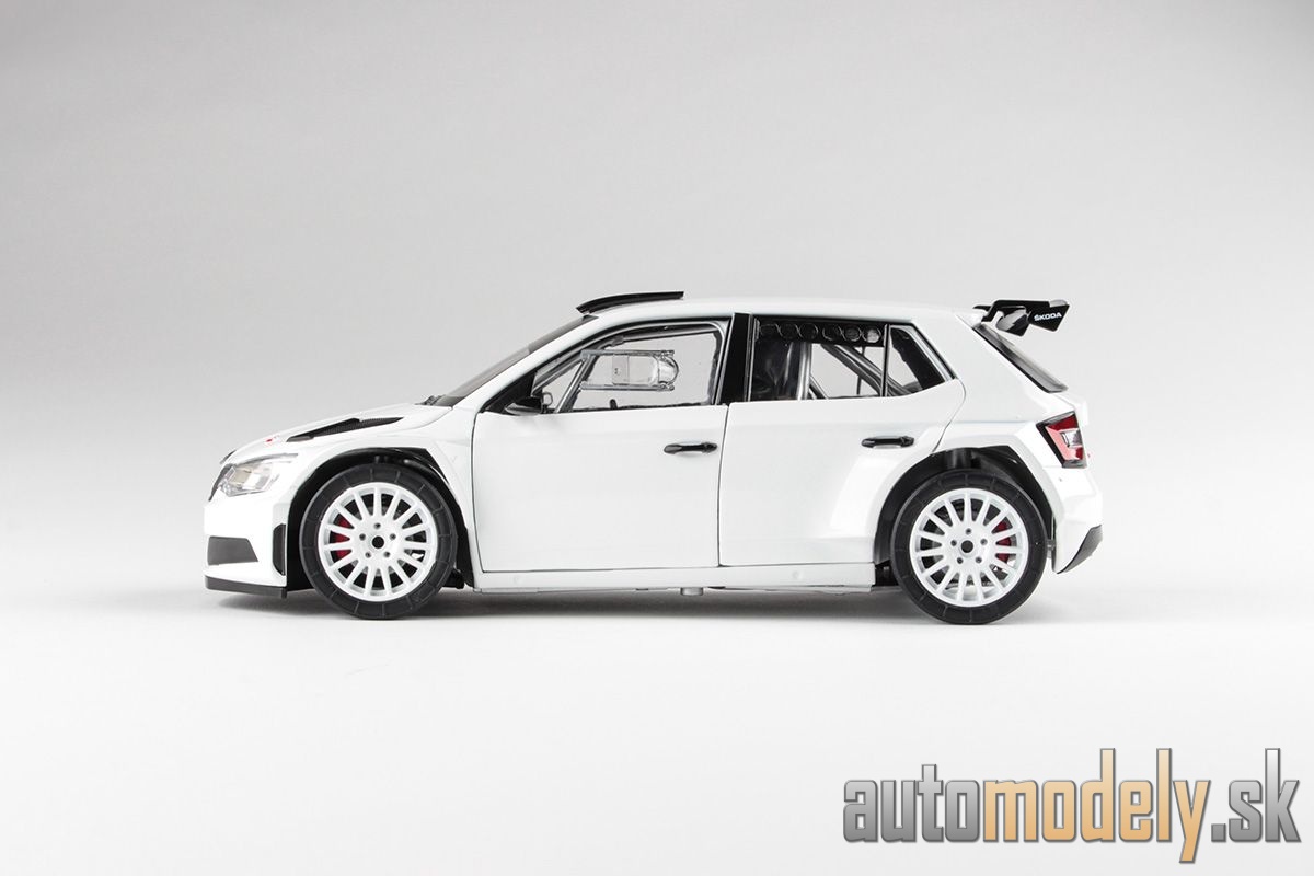 Abrex - Škoda Fabia III R5 (2015) biela - 1:18