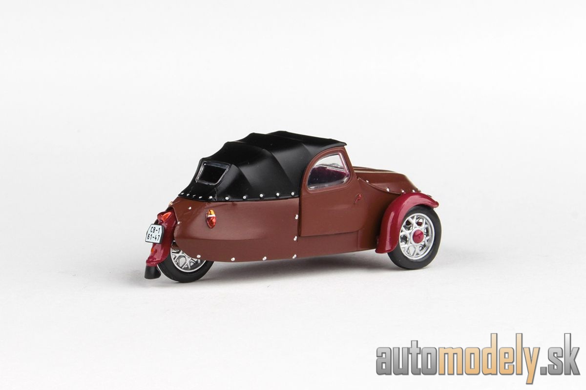 Abrex - Velorex 16/350 (1966) Hnedá/Čierna/Vínová - 1:43