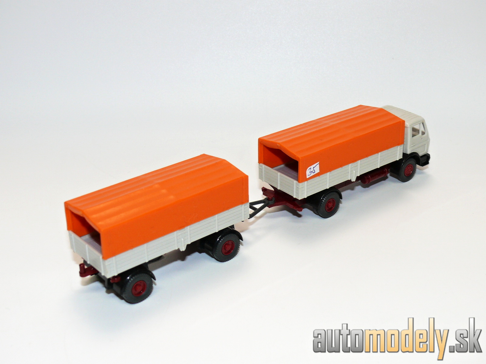 Wiking 420/16 MB 1617 Pritschen-Lkw + 402/8 Lkw-Anhänger - HO 1:87