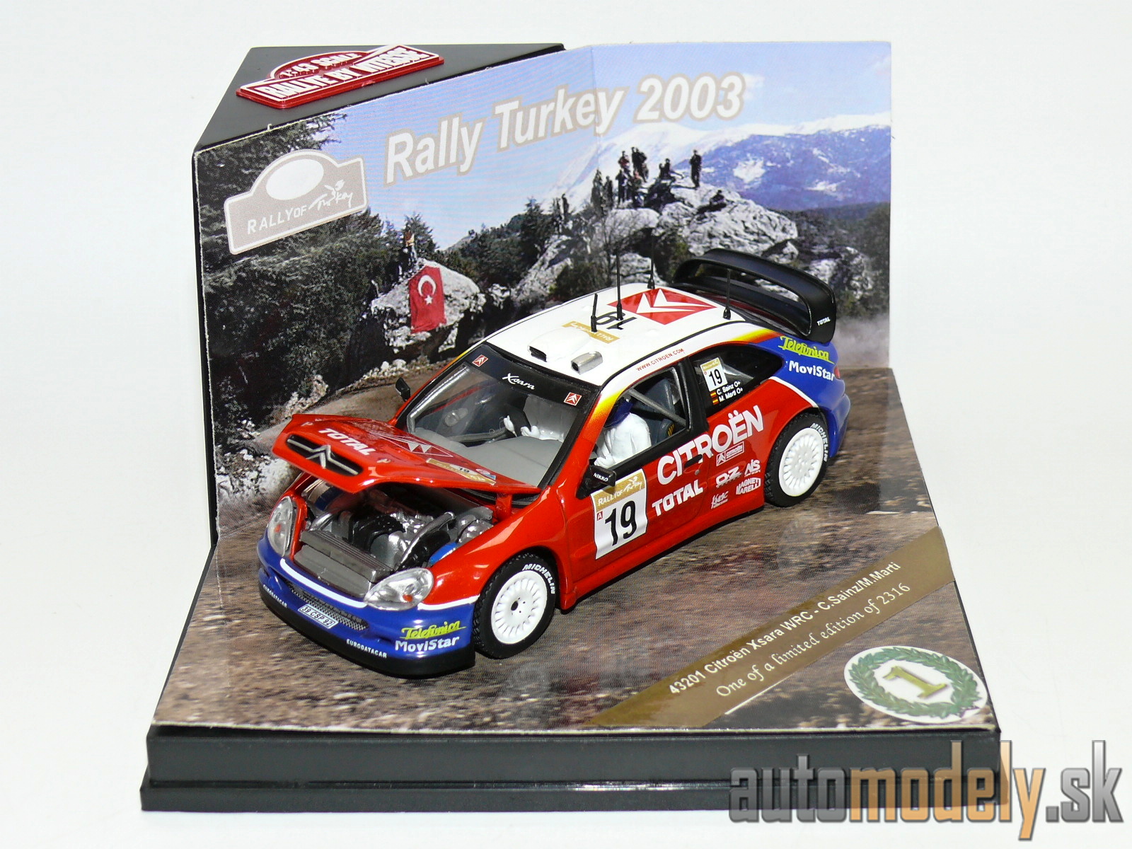 Vitesse 43201 - Citroen Xsara WRC C. Sainz / M. Marti 1sti Rally of Turkey 2003 - 1:43