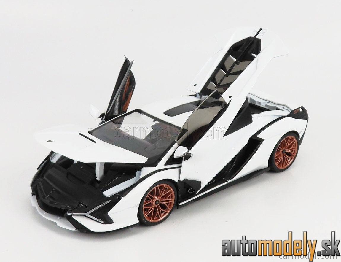 Bburago - LAMBORGHINI - SIAN FKP 37 HYBRID 2020 - WHITE BLACK - 1:18