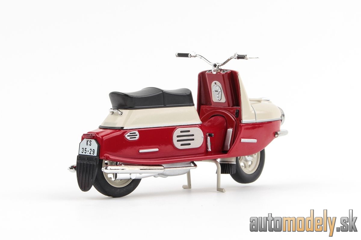 Abrex - ČZ 175/501 (1958) Čezeta Červená/Svetlo Šedá - 1:18