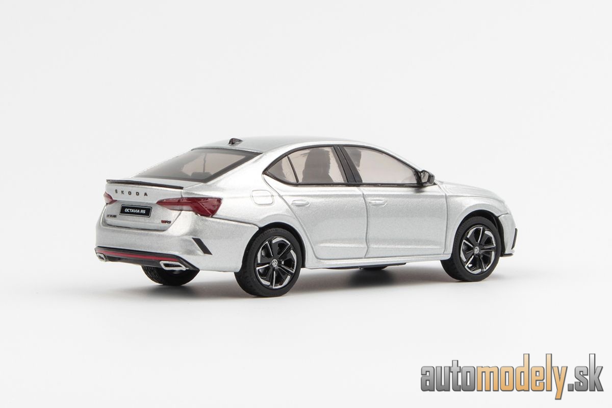 Abrex - Škoda Octavia IV RS (2020) Stříbrná Brilliant Metalíza - 1:43