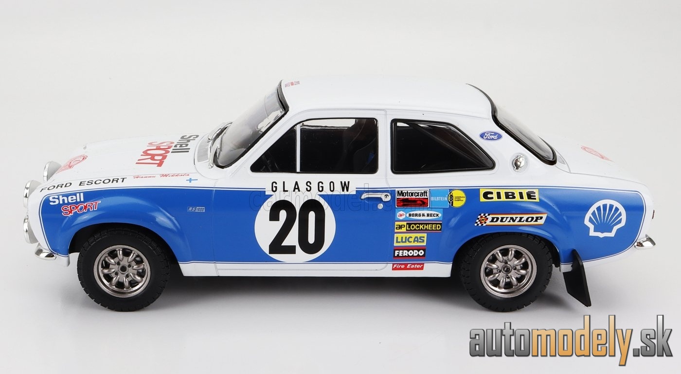 IXO-MODELS - FORD ENGLAND - ESCORT MKI RS 1600 (night version) N 20 RALLY MONTECARLO 1973 H.MIKKOLA - J.PORTER - 1:18