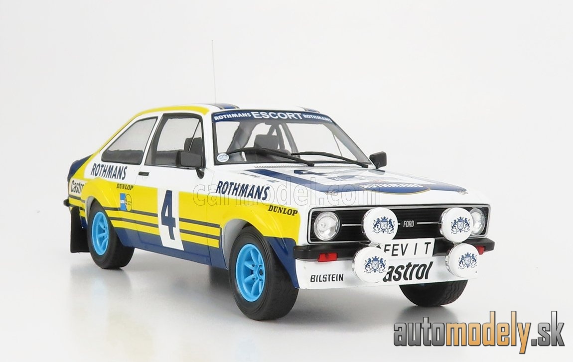 IXO-MODELS - FORD ENGLAND - ESCORT RS MKII TEAM ROTHMANS N 4 RALLY ACROPOLIS 1979 H.MIKKOLA - A.HERTZ - 1:18