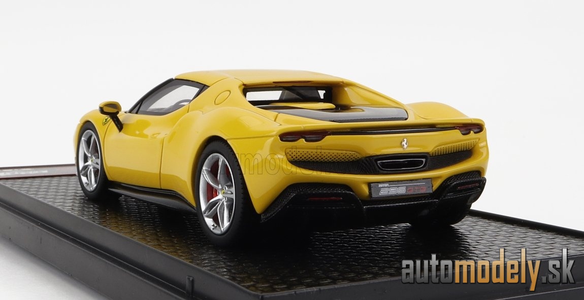 BBR-MODELS - FERRARI - 296 GTB HYBRID 830HP V6 2021 (GIALLO MODENA - YELLOW) - 1:43