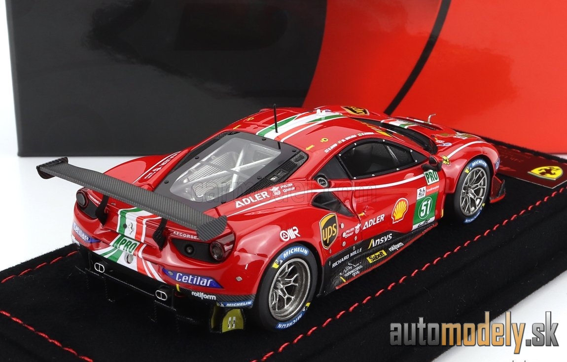 BBR-MODELS - FERRARI - 488 GTE 3.9L TURBO V8 TEAM AF CORSE N 51 WINNER LMGTE PRO CLASS 24h LE MANS 2021 J.CALADO - A.PIER GUIDI - C.LEDOGAR - 1:43