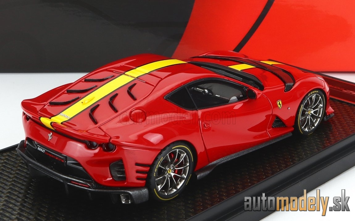 BBR-MODELS - FERRARI - 812 COMPETIZIONE 2021 (ROSSO CORSA 322 - YELLOW RED) - 1:43