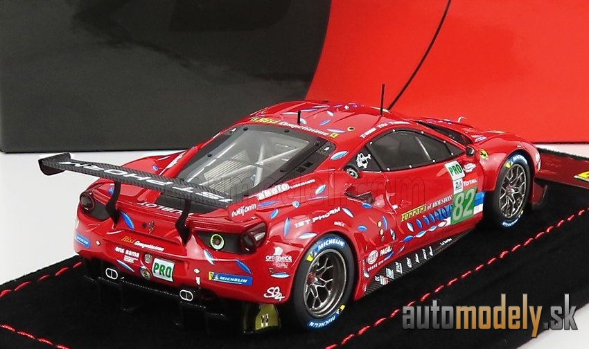 BBR-MODELS - FERRARI - 488 GTE EVO 3.9L TURBO V8 TEAM RISI N 82 LMGTE PRO CLASS 24h LE MANS 2020 S.BOURDAIS - J.GOUNON - O.PLA - 1:43