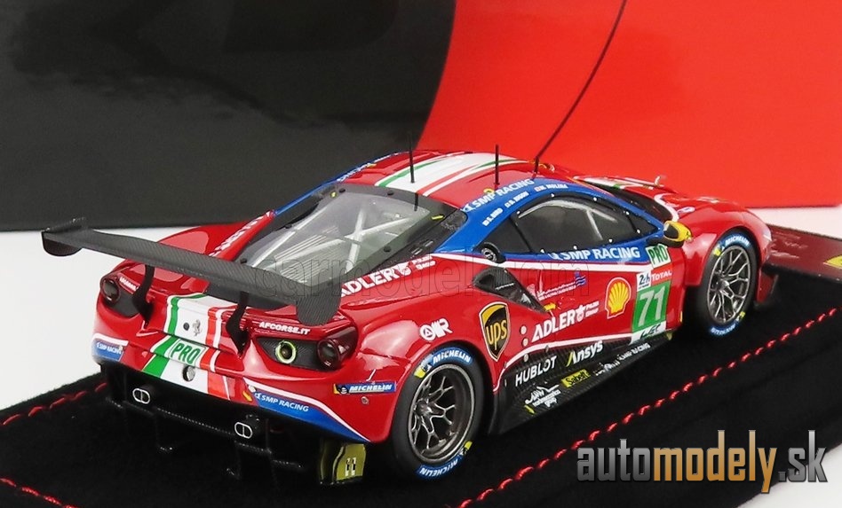 BBR-MODELS - FERRARI - 488 GTE EVO 3.9L TURBO V8 TEAM AF CORSE N 71 LMGTE PRO CLASS 24h LE MANS 2020 S.BIRD - M.MOLINA - D.RIGON - CON VETRINA - WITH SHOWCASE - 1:43