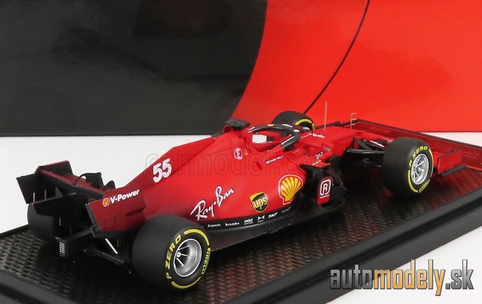 BBR-MODELS - FERRARI - F1 SF21 TEAM SCUDERIA FERRARI MISSION WINNOW N 55 4th EMILIA ROMAGNA ITALY GP - YELLOW TIRES 2021 CARLOS SAINZ - 1:43