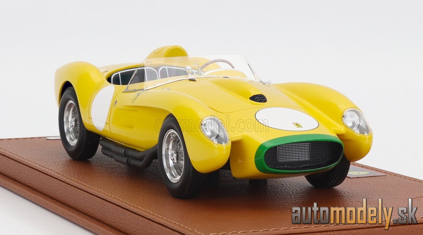 BBR-MODELS - FERRARI - 250TR TESTAROSSA N 0 SPIDER 1957 - CON VETRINA - WITH SHOWCASE (YELLOW) - 1:18
