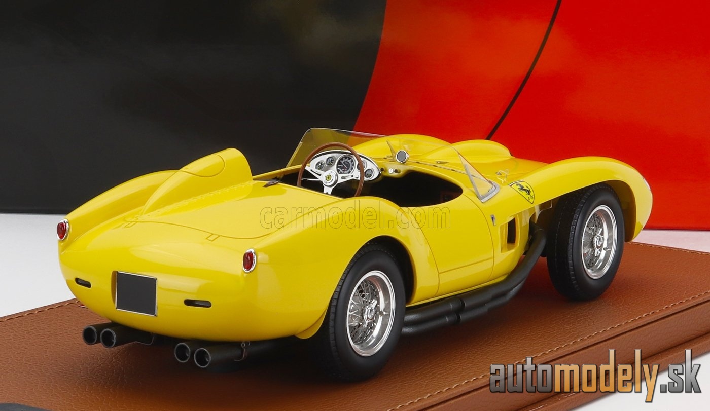 BBR-MODELS - FERRARI - 250TR TESTAROSSA SPIDER 1957 - CON VETRINA - WITH SHOWCASE (YELLOW) - 1:18