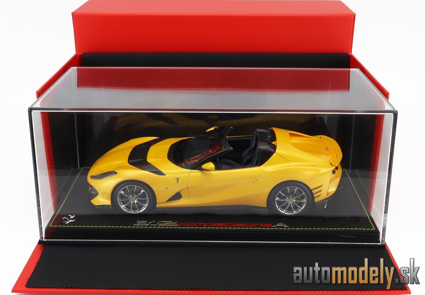 BBR-MODELS - FERRARI - 812 COMPETIZIONE A SPIDER 2022 - CON VETRINA - WITH SHOWCASE  (GIALLO TRISTRATO - YELLOW MET) - 1:18