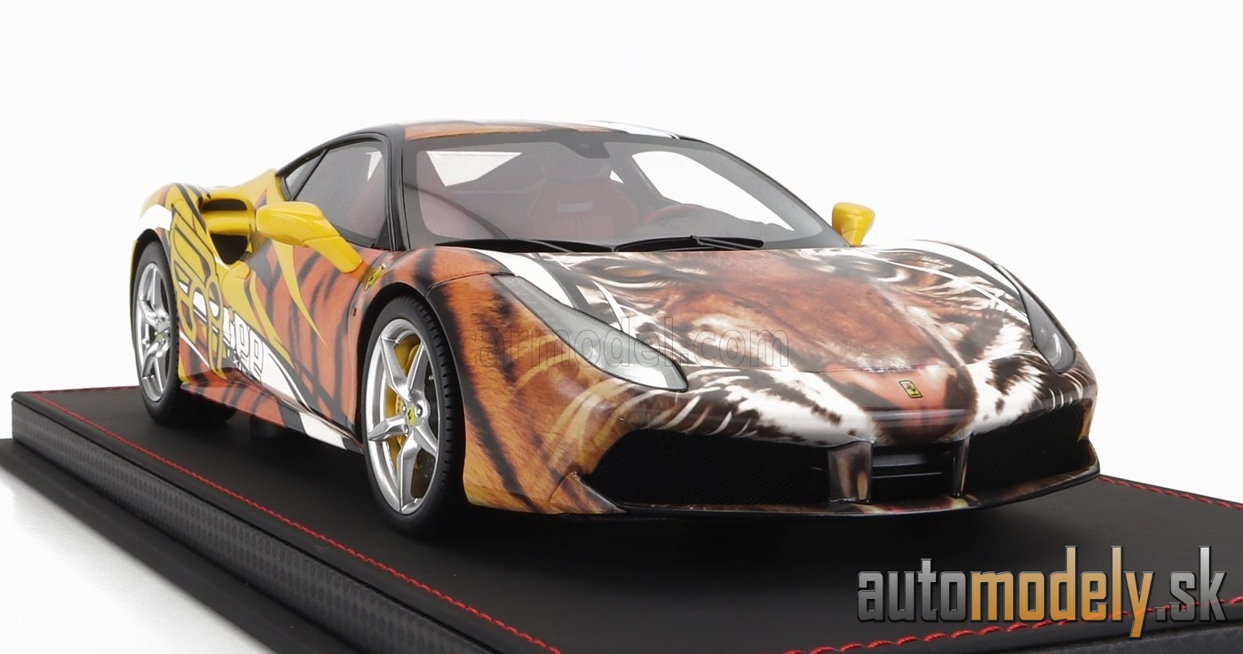 BBR-MODELS - FERRARI - 458 GTB IPE TIGER 2021 - CON VETRINA - WITH SHOWCASE - 1:18