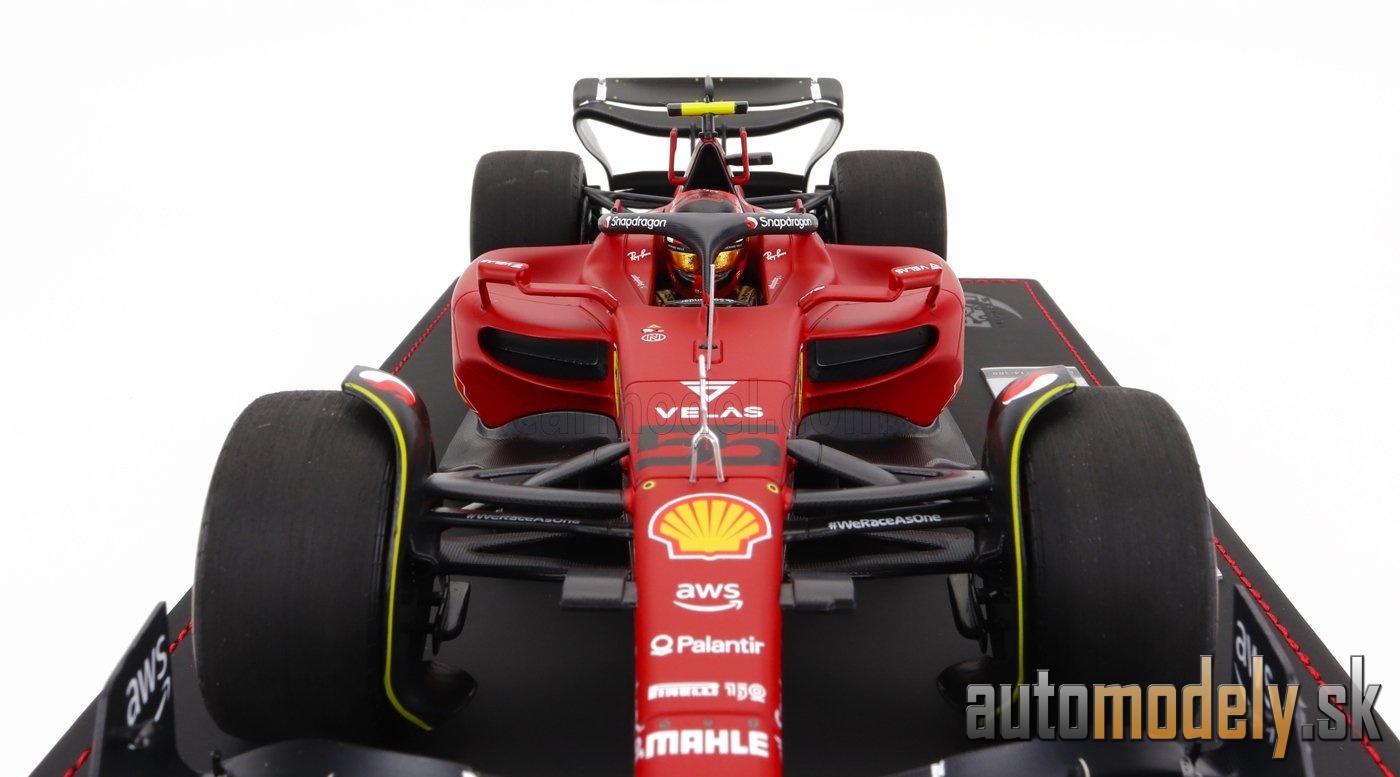 BBR-MODELS - FERRARI - F1-75 TEAM SCUDERIA FERRARI N 55 2nd BAHRAIN GP 2022 CARLOS SAINZ - CON VETRINA - WITH SHOWCASE - 1:18