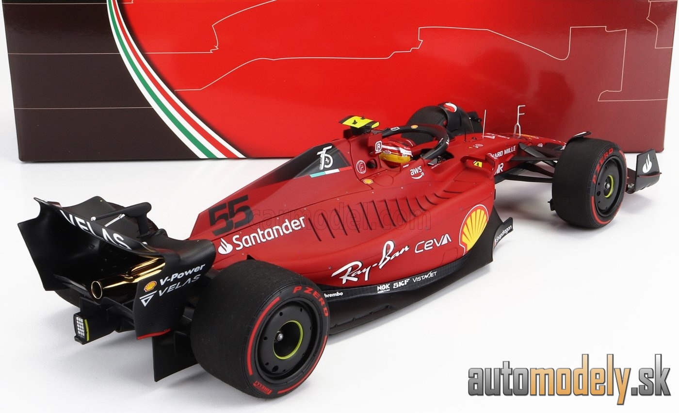 BBR-MODELS - FERRARI - F1-75 TEAM SCUDERIA FERRARI N 55 2nd BAHRAIN GP 2022 CARLOS SAINZ - 1:18