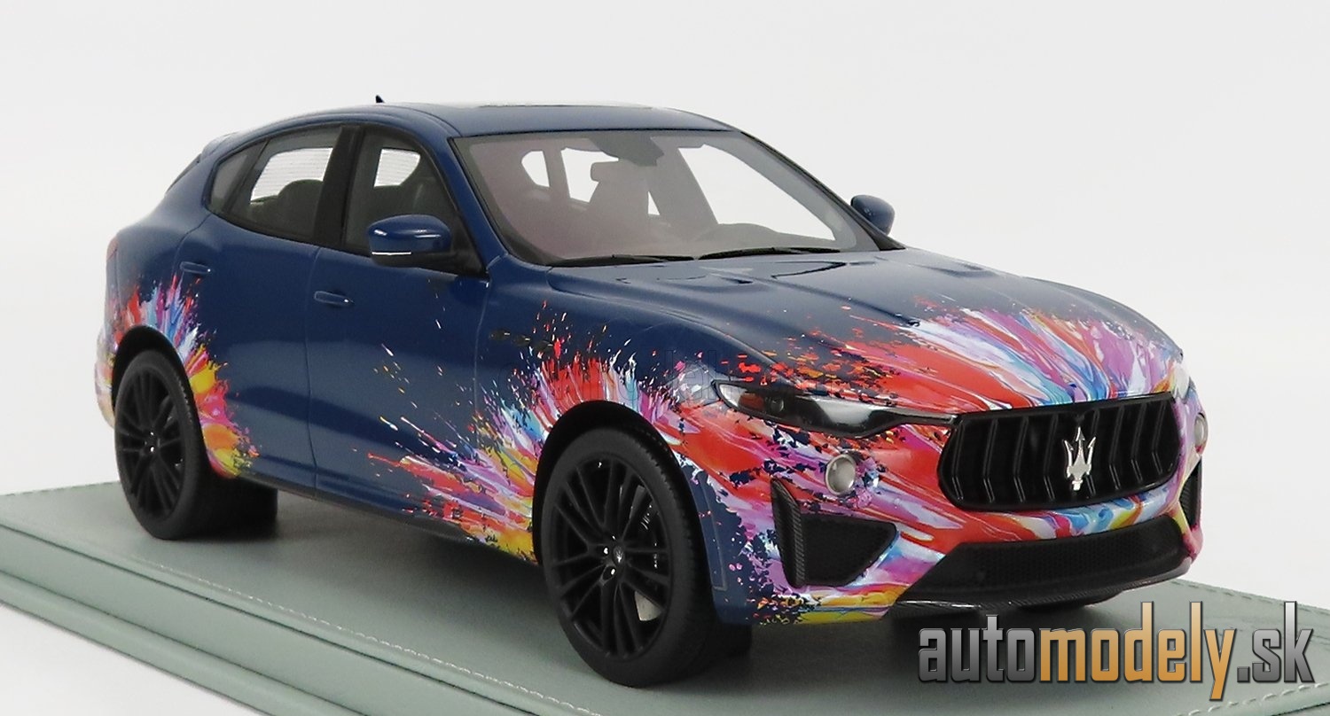 BBR-MODELS - MASERATI - LEVANTE TROFEO 2021 - FUORISERIE EDITION - CON VETRINA - WITH SHOWCASE (BLUE) - 1:18
