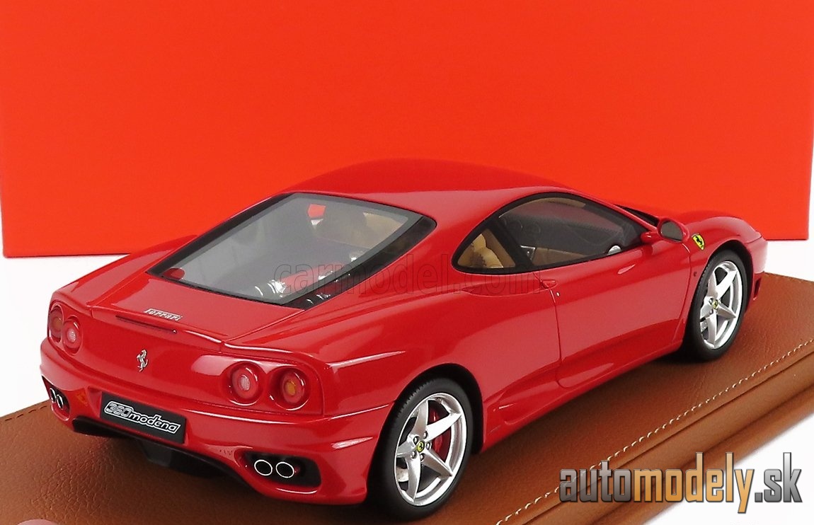 BBR-MODELS - FERRARI - 360 MODENA 1999 - MANUAL GEAR BOX - CAMBIO MANUALE - CON VETRINA - WITH SHOWCASE (RED) - 1:18