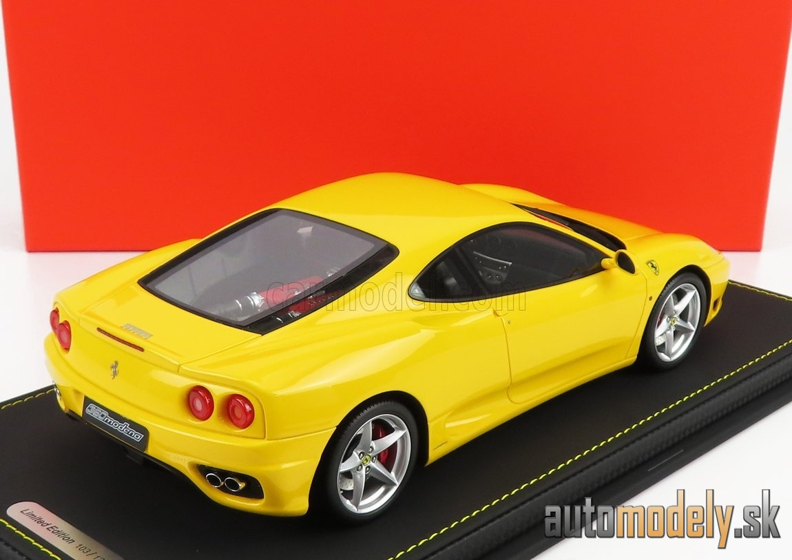 BBR-MODELS - FERRARI - 360 MODENA 1999 - F1 GEAR BOX - CAMBIO F1 - CON VETRINA - WITH SHOWCASE (YELLOW) - 1:18