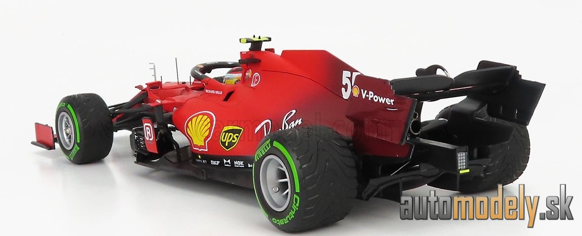 BBR-MODELS - FERRARI - F1 SF21 TEAM SCUDERIA FERRARI MISSION WINNOW N 55 5th EMILIA ROMAGNA ITALY GP - INTERMEDIATE RAIN TIRES 2021 CARLOS SAINZ JR. - 1:18
