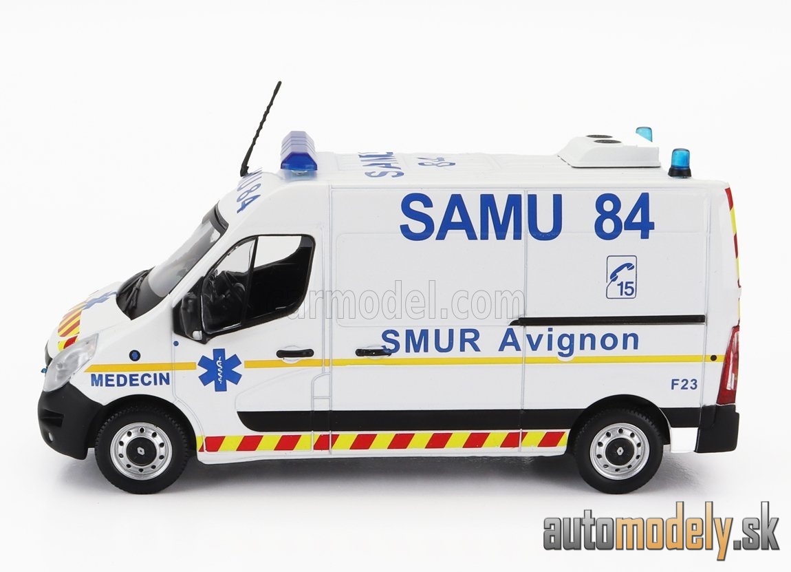 NOREV - RENAULT - MASTER VAN SAMU AMBULANCE 2014 (WHITE YELLOW) - 1:43