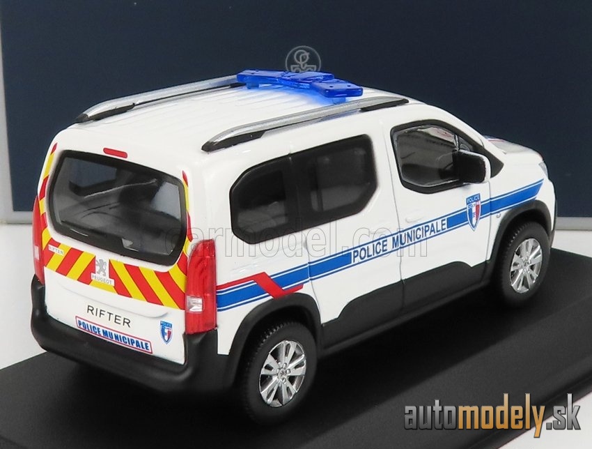 NOREV - PEUGEOT - RIFTER POLICE MUNICIPALE 2019 (WHITE BLUE RED YELLOW) - 1:43