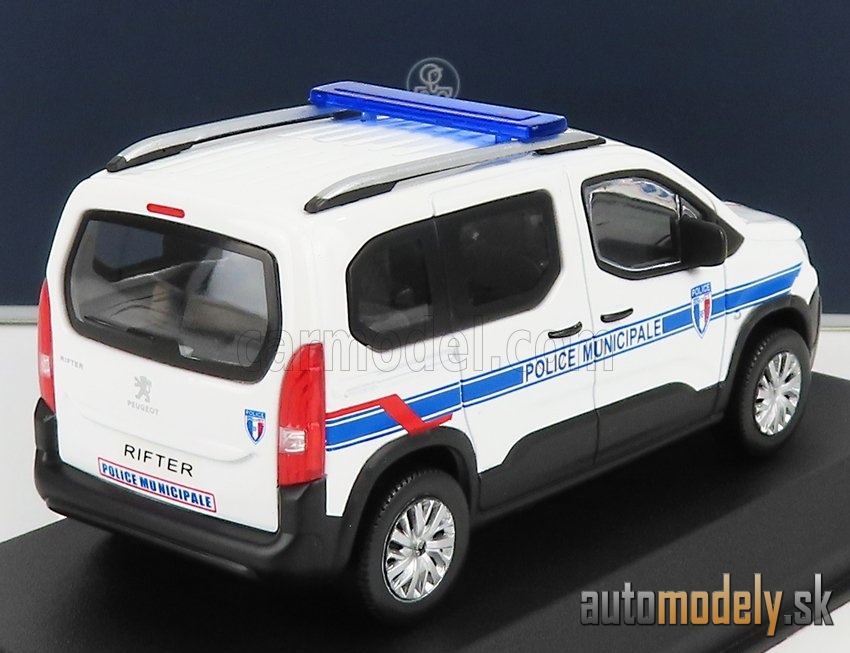 NOREV - PEUGEOT - RIFTER POLICE MUNICIPALE 2019 (WHITE BLUE)- 1:43 