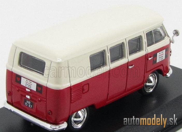 NOREV - VOLKSWAGEN - T1 MINIBUS AUTOVERHUUR ROTTERDAM 1958 (RED WHITE) - 1:43