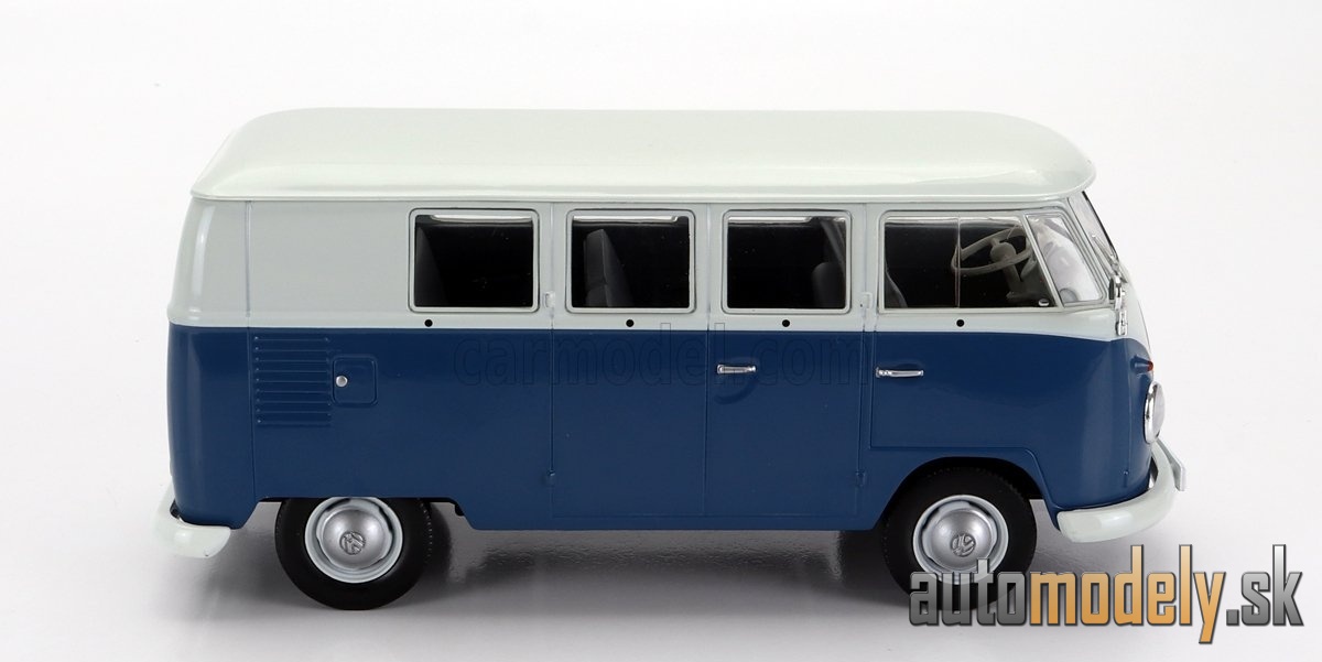 WHITEBOX - VOLKSWAGEN - T1 COMBI MINIBUS 1962 (WHITE BLUE) - 1:24