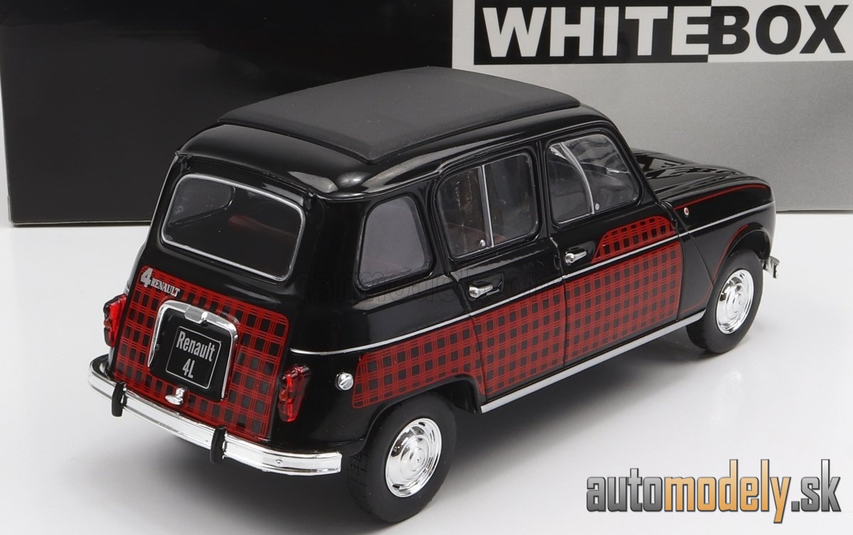 WHITEBOX - RENAULT - R4L PARISIENNE 1964 (BLACK RED) - 1:24