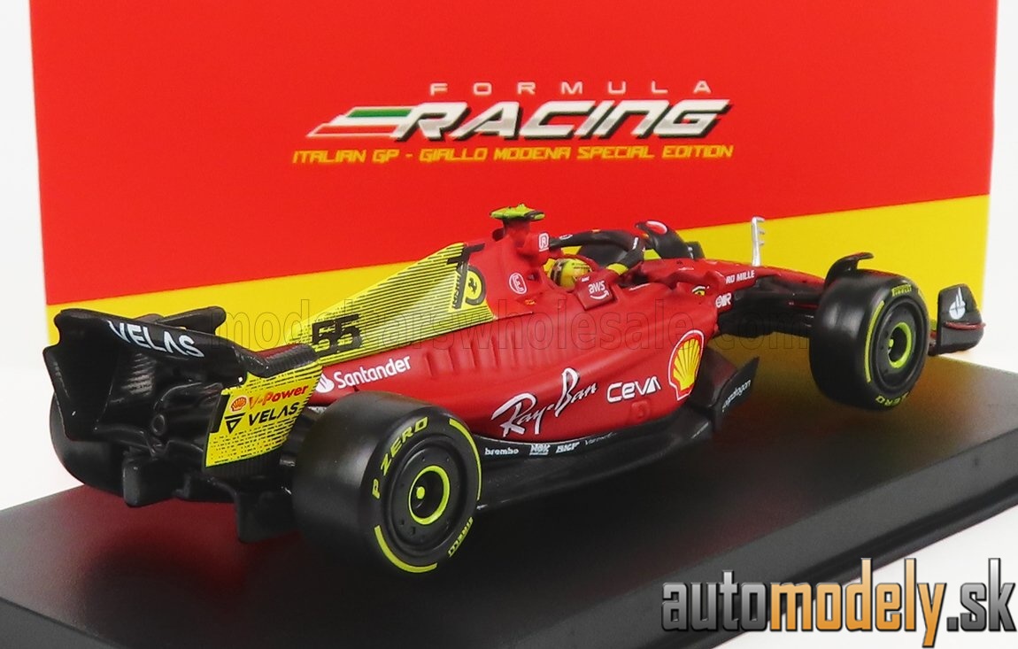 Bburago - Ferrari F1-75 Scuderia No.55 Season 2022 Carlos Sainz - 1:43