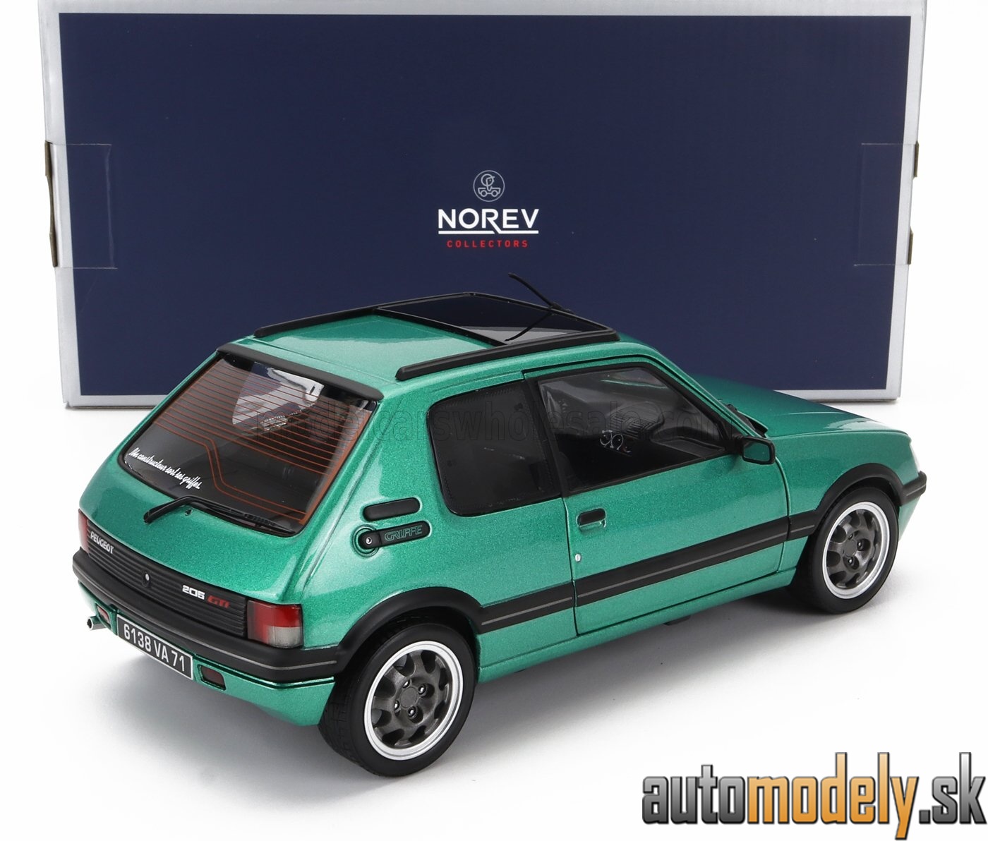 Norev - PEUGEOT - 205 1.9 GTi GRIFFE WITH WINDOWROOF 1991 - 1:18
