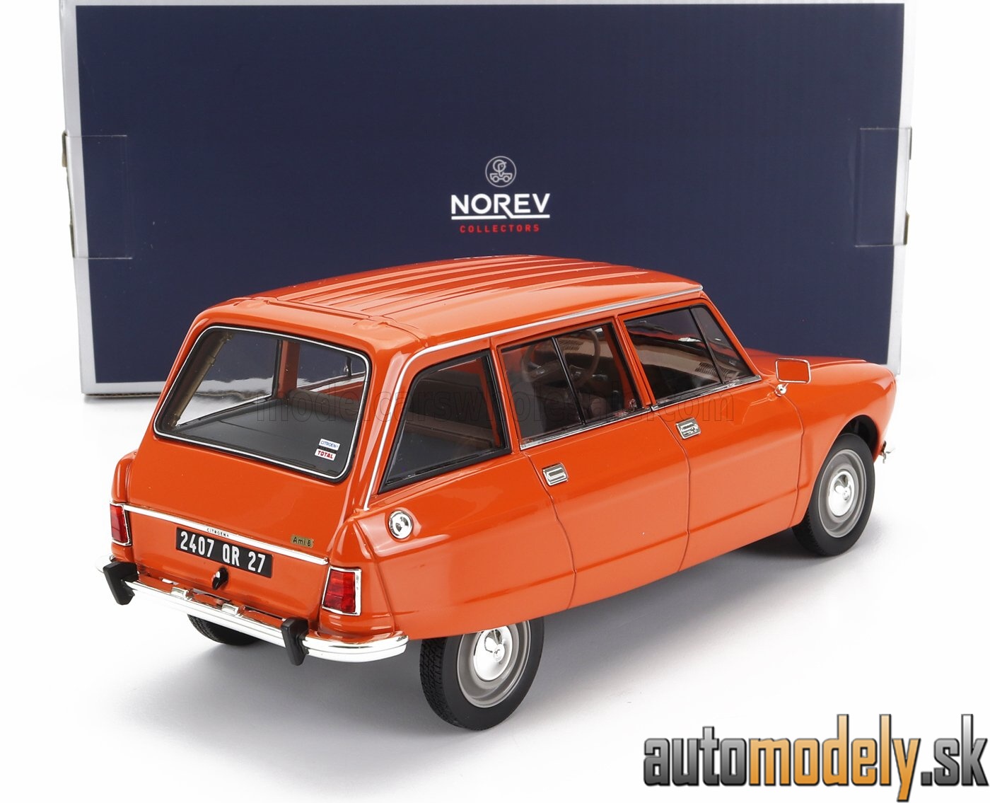 Norev - CITROEN - AMI 8 BREAK 1975 - TENERE ORANGE - 1:18