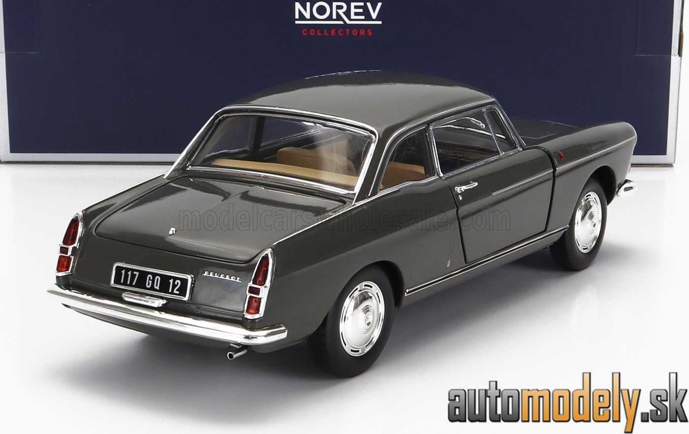 Norev - PEUGEOT - 404 COUPE 1967 - GRAPHITE GREY - 1:18