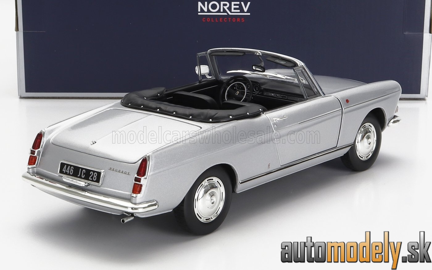 Norev - PEUGEOT - 404 CABRIOLET 1967 - SILVER - 1:18