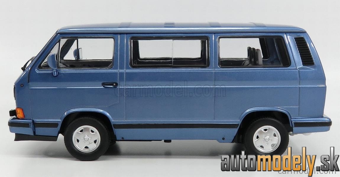 Norev - VOLKSWAGEN - T3 MULTIVAN MINIBUS BLUE STAR 1992 - LIGHT BLUE MET - 1:18