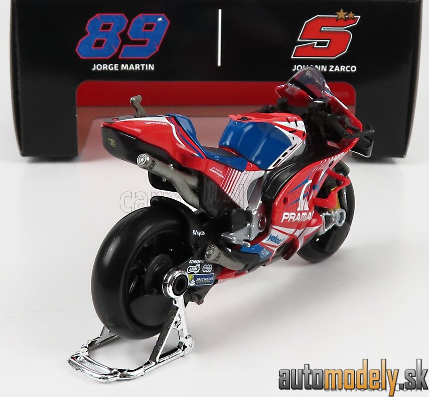 Maisto - DUCATI - DESMOSEDICI GP21 PRAMAC RACING TEAM N 5 MOTOGP 2021 JOHANN ZARCO - RED - 1:18
