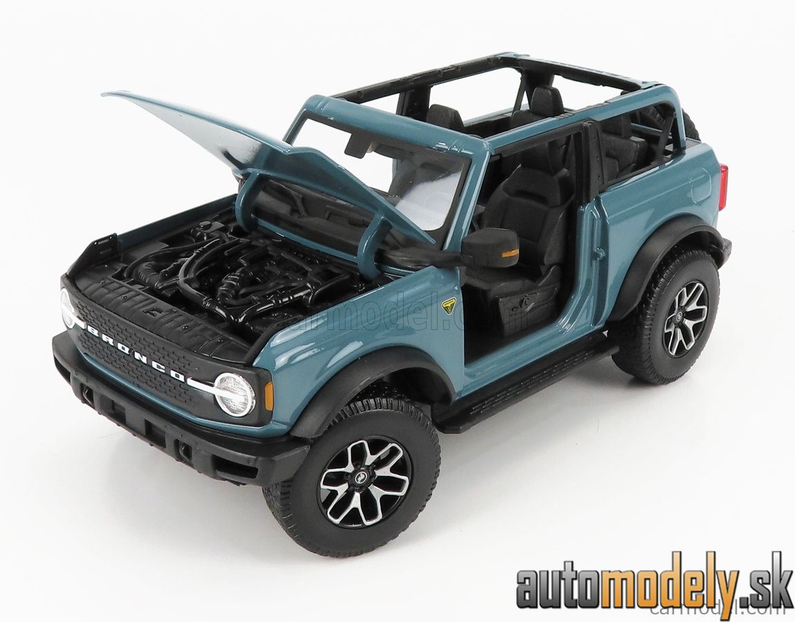 Maisto - FORD USA - BRONCO BADLANDS WITHOUT DOORS 2021 - BLUE - 1:18