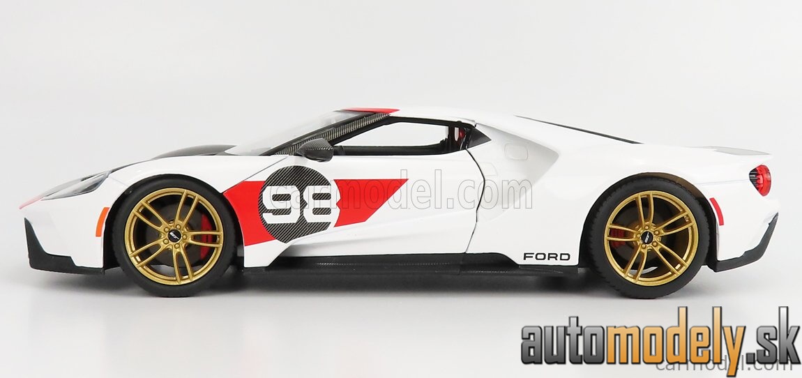 Maisto - FORD USA - GT N 98 DAYTONA LIVERY 2021 - WHITE BLACK - 1:18