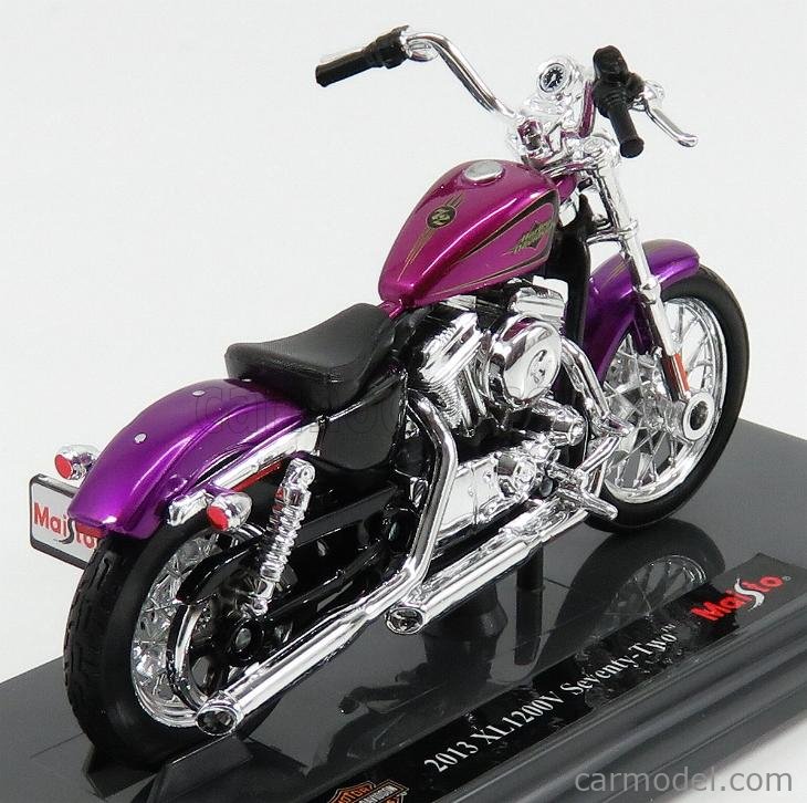 Maisto - HARLEY DAVIDSON - XL 1200V SEVENTY TWO 2013 - LILLAC MET - 1:18