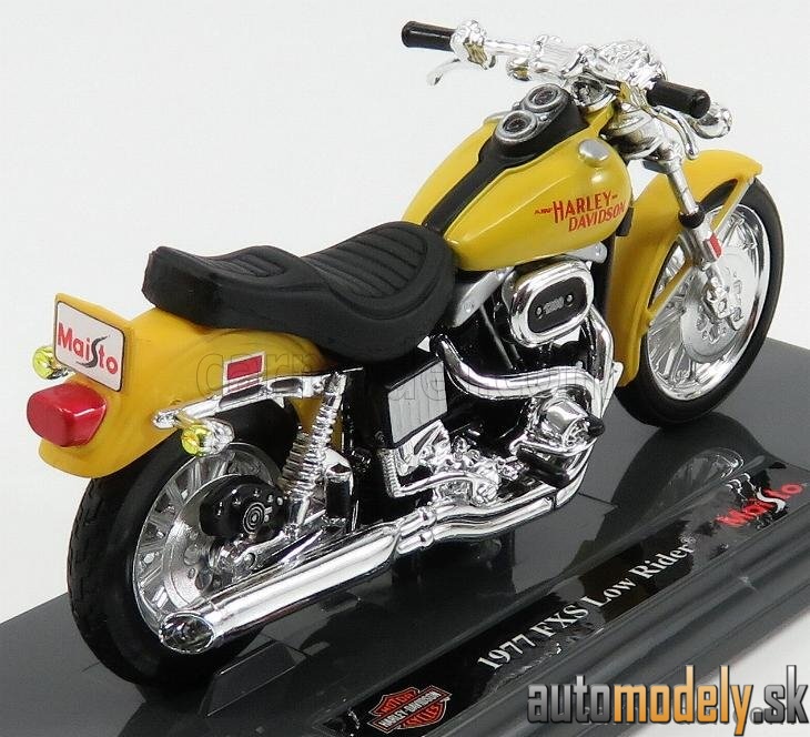 Maisto - HARLEY DAVIDSON - FXS LOW RIDER 1977 - YELLOW - 1:18