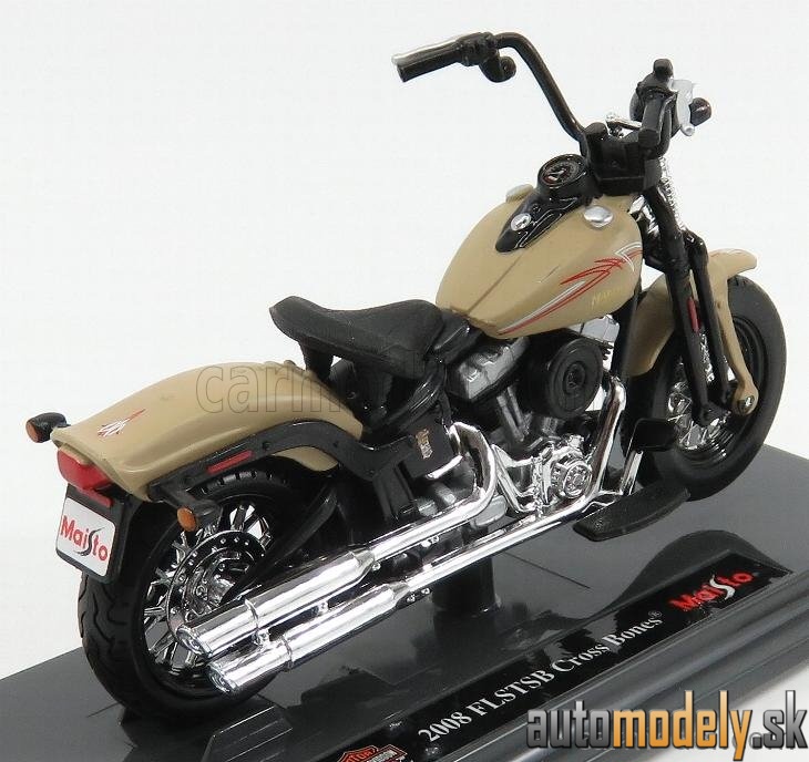 Maisto - HARLEY DAVIDSON - FLSTSB CROSS BONES 2008 - BEIGE - 1:18