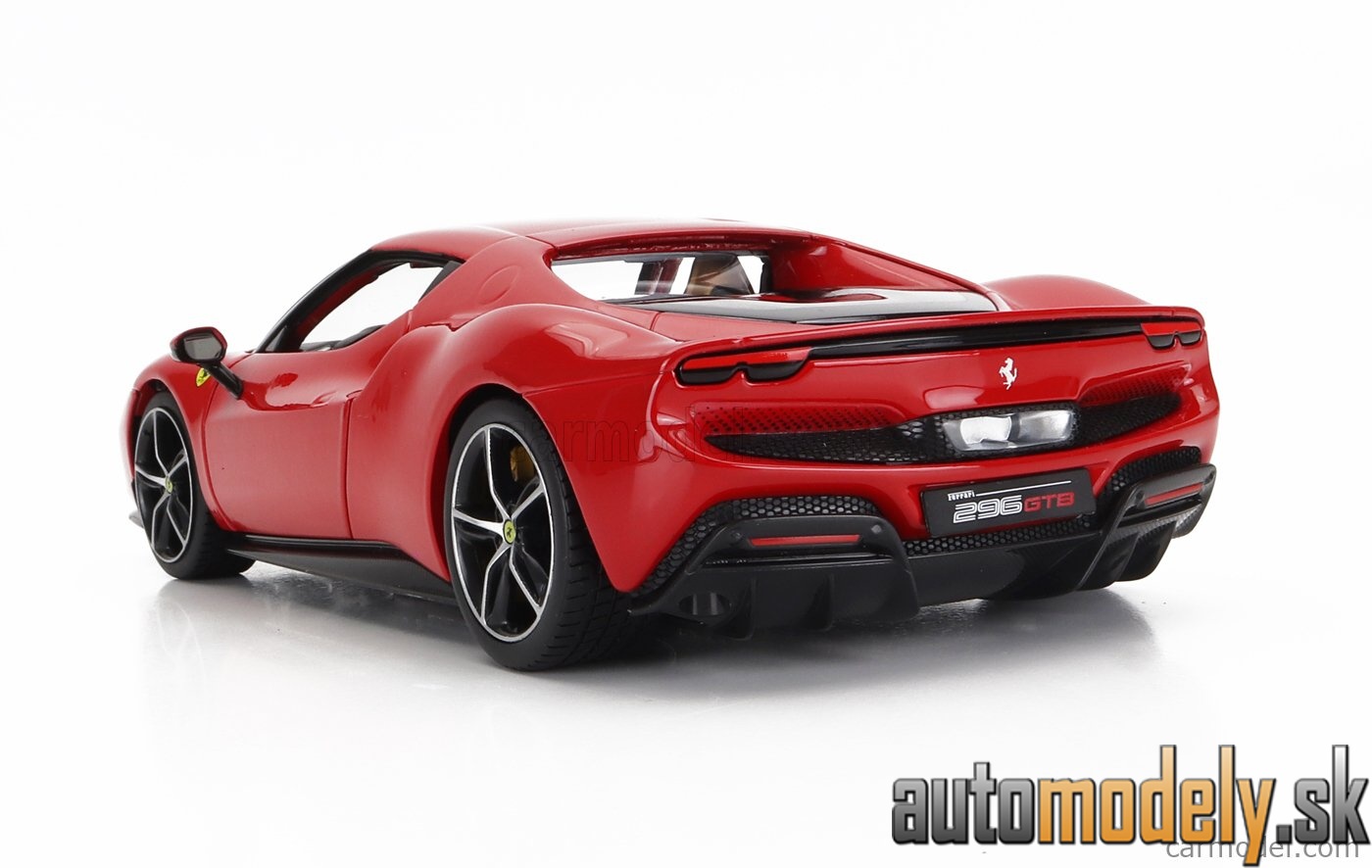 Bburago - FERRARI - 296 GTB HYBRID 830HP V6 2021 - EXCLUSIVE CARMODEL - ROSSO CORSA - RED - 1:18
