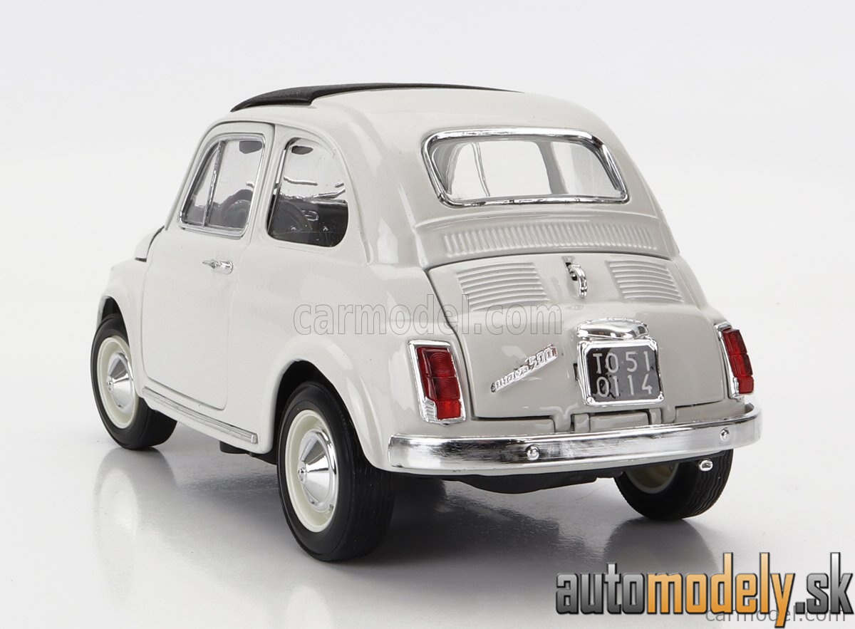 Bburago - FIAT - 500F CLOSED ROOF 1965 - WHITE - 1:18