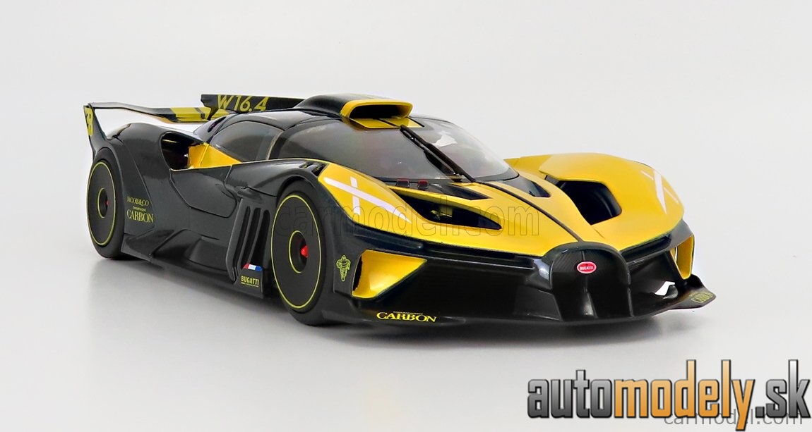 Bburago - BUGATTI - BOLIDE W16 8.0 FOUR-TURBO 1850hp 500km/h 2020 - YELLOW BLACK - 1:18