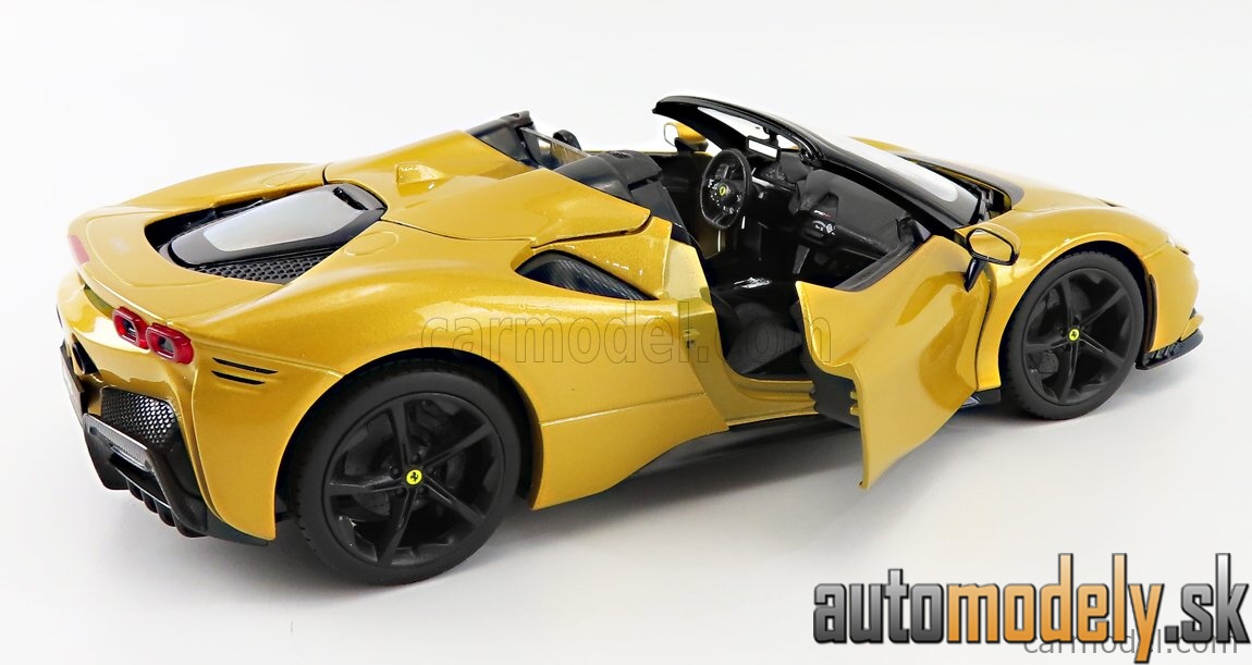 Bburago - FERRARI - SF90 STRADALE HYBRID SPIDER 1000hp OPEN 2020 - GIALLO MONTECARLO - YELLOW MET - 1:18