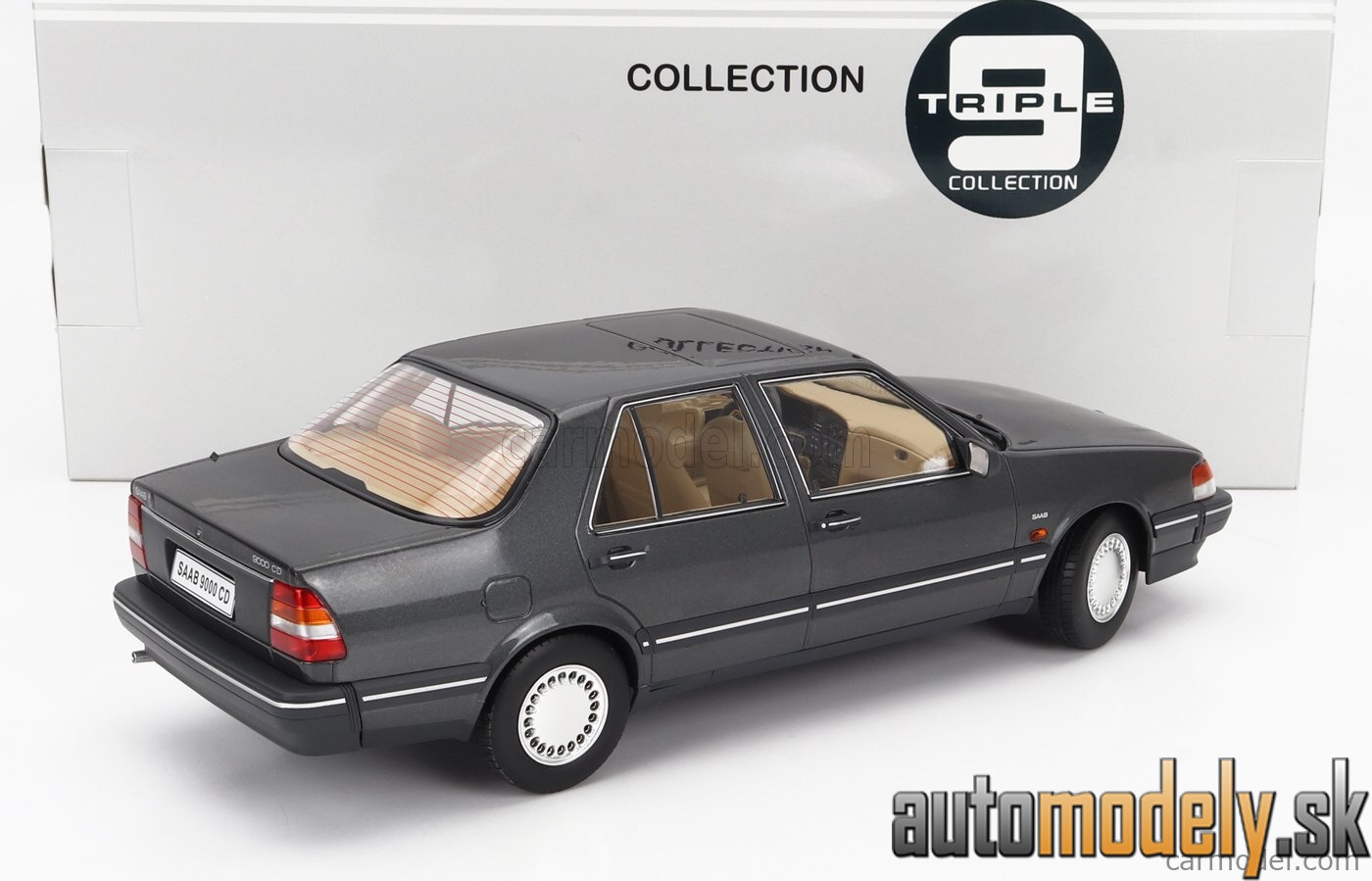 Triple9 - SAAB 9000 CD TURBO 1990 GREY MET - 1:18