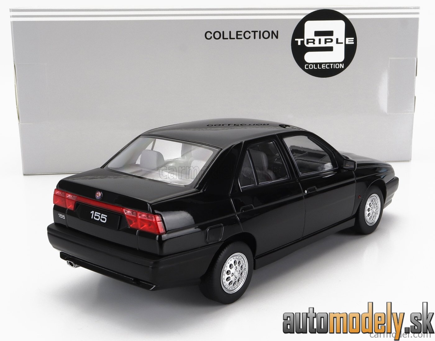 Triple9 - ALFA ROMEO 155 1996 BLACK INTERIOR BLACK NERO - 1:18