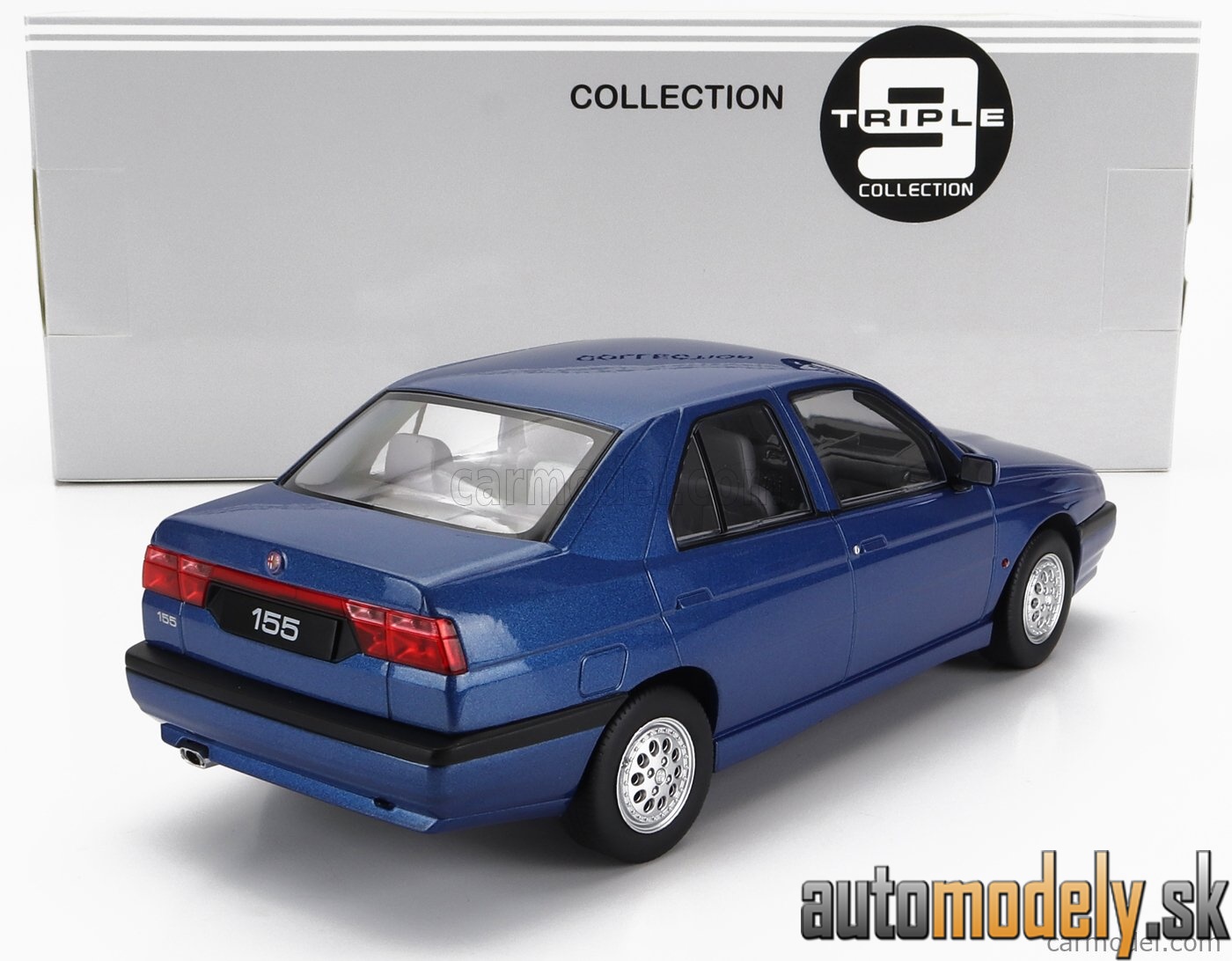 Triple9 - ALFA ROMEO 155 1996 GREY INTERIOR BLUE MET - 1:18
